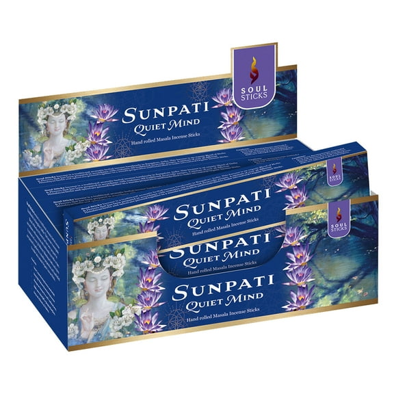 Soul Sticks Sunpati | 12 Boxes of Hand Rolled Natural Incense Sticks for Space Clearing Removing Negative Energy Meditation | Bulk Incense