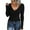 Black, variant on women's Long Sleeve Henley T Shirts Button Down Slim Fit Tops Scoop Neck Ribbed Knit Shirts