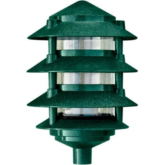 Dabmar Lighting D5100-G Cast Aluminum Four Tier Pagoda Light- Green