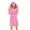 #2 eyeshade_Hot Pink, variant on Womens Long Hooded Fleece Bathrobe Winter Warm Plush Robe with Pockets Cozy Spa Kimono Fuzzy Soft Bath Robe Home Loungewear Midi Length Housecoat