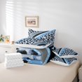 thumbnail image 5 of Homewish Fashion Cheetah Print Bedding Comforter Set, Leopard Wildlife King Bedding Sets, Blue Abstract Stripes Bed Sheets, Lightweight Room Decor, 5 of 7