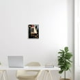 thumbnail image 2 of Vintage Electric Guitar Music Notes Vintage Graphic Art White Framed Art Print Wall Art, 2 of 7