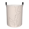 thumbnail image 1 of LNWH Laundry Basket, Boho Fine Lines Pattern Foldable Laundry Hamper With Handles Waterproof, Small Size, 1 of 8