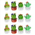 thumbnail image 1 of 12 Piezas de Adornos Interiores para Automóviles, Figuras Artísticas de Cactus, Decoración del Hogar, Adornos de Cactus de Plantas en Miniatura para Manualidades de Escritorio A, 1 of 5