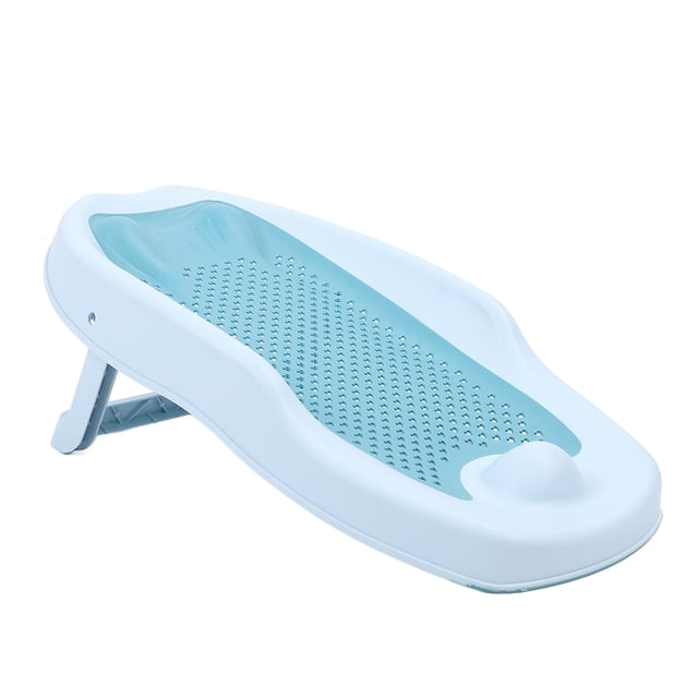 Bañera Portátil Para Bebé, Bañera Antideslizante Con Soporte Para Baño Para Bebé, Transpirable, Azul Para Niños