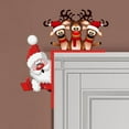 thumbnail image 2 of MOMOJIA Christmas Wooden Door Hangings Santa Reindeers Carving Wall Ornament For Indoor Outdoors Holiday Season Home Decoration Easy Installation, 2 of 6