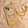 thumbnail image 6 of Cute Phone Case Compatible with iPhone 15 Series, Kawaii Classic Mobile Phone Case with Invisible Stand for Women Girls for iPhone 15 Series with Bracelets (iPhone 15 plus) Yellow, 6 of 7