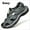 Grey, variant on RIBONGZ Men's Closed Toe Water Sandals Hollow-Out Wading Sandals Hiking Sandals Summer Casual Beach Sandals,11,Black