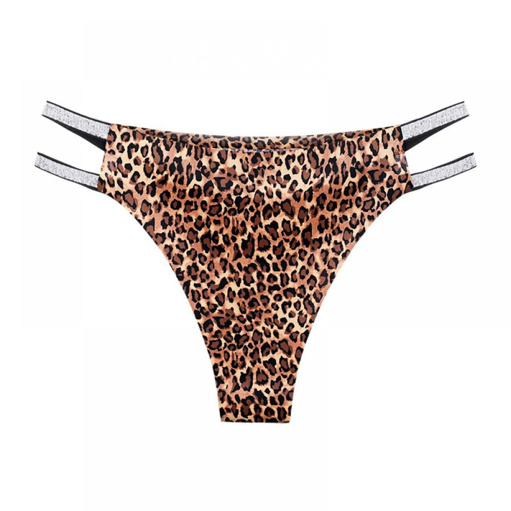 Ice Thongs for Women Sexy G String Panties Low Waist Leopard Print ...