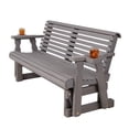 thumbnail image 5 of Amish Casual Heavy Duty 800 Lb Roll Back Pressure Treated Porch Glider with Cupholders, 5-Foot, Semi-Solid Black Stain, 5 of 10