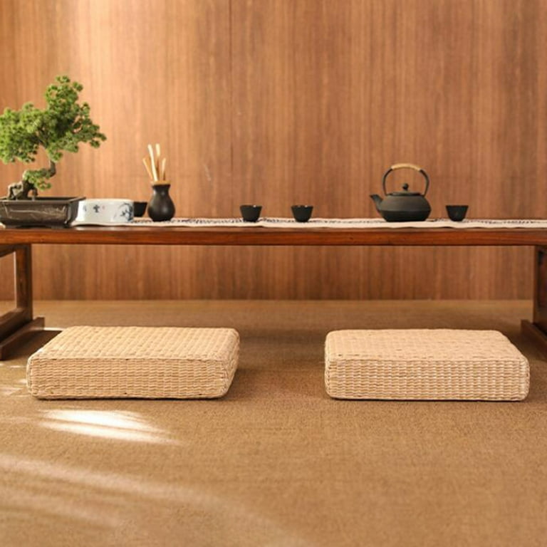 BESPORTBLE 3pcs Japanese Floor Pillow Padded Room Floor Mat Tatami Floor  Cushion Woven Seating Mat Tatami Cushion Mat Outdoor Cushions Indoor Mat