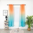 thumbnail image 6 of Yaouit Ombre Room Darkening Curtains for Bedroom, Living Room Decor, Elegant Sheer Curtains, Orange and Teal Curtains, 1 Panels, Mint Green and Teal, 1x2 M, 6 of 9