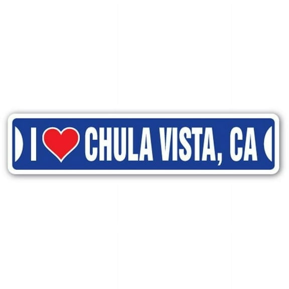 SignMission SSIL-Chula Vista Ca Street Sign - I Love Chula Vista, California
