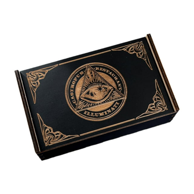 Caja de Tarot de Madera, Decoración del Hogar, Cartas Decorativas Coleccionables, Cartas Pequeñas Deslizantes Triángulo