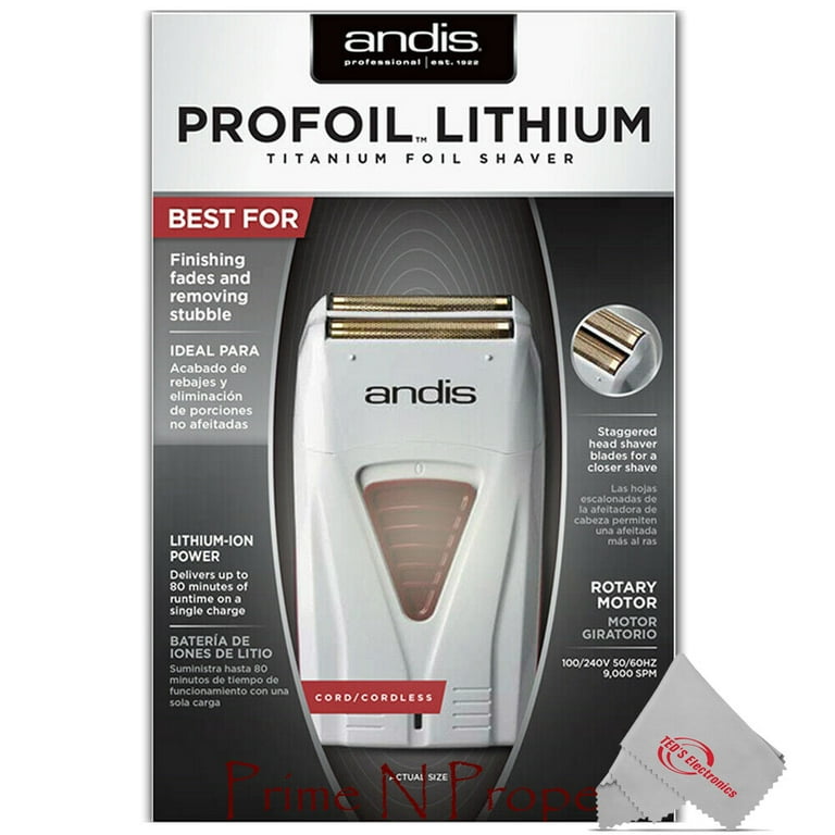 Andis Profoil Lithium Titanium Foil Shaver #17150 Cord Cordless  Hypo-Allergenic