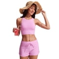 thumbnail image 3 of Top de Bikini CRZ YOGA con Espalda Racer, Acolchado y Cuello Alto Rosa XL, 3 of 4