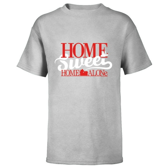 Home Alone Retro Movie Logo “Home Sweet Home Alone” - Short Sleeve T-Shirt for Kids - Customized-Athletic Heather