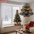 thumbnail image 2 of Stylish Metal Hanging Tree-Shaped Wind Spinner - Festive Design with Layered Concentric Lines Perfect for Garden and Yard Decor, 2 of 7