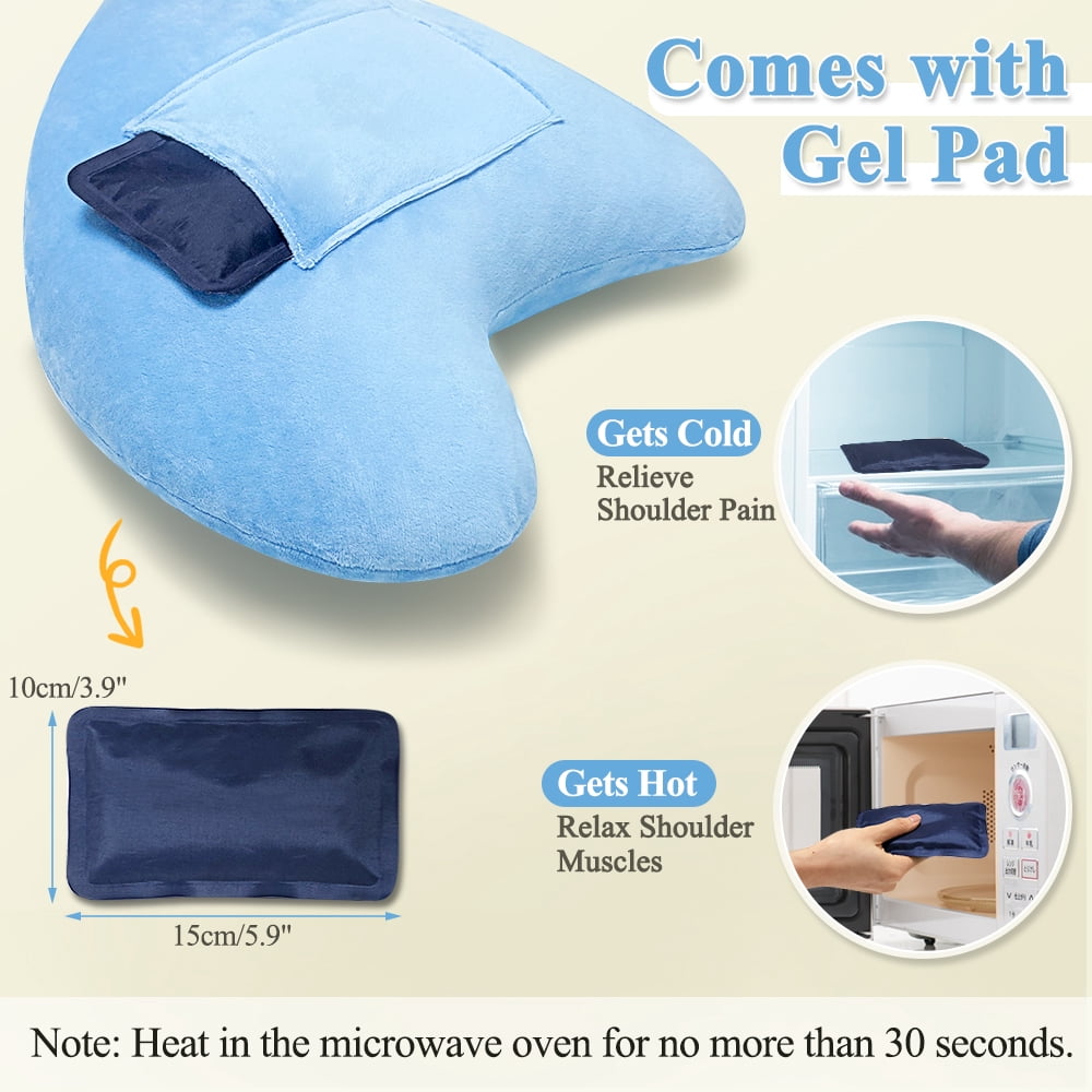 Shoulder Surgery Pillow for Sleeping, Rotator Cuff and Neck Pain Relief, Side Sleeper Arm Support Pillow, Bed Wedge for Post-Surgery