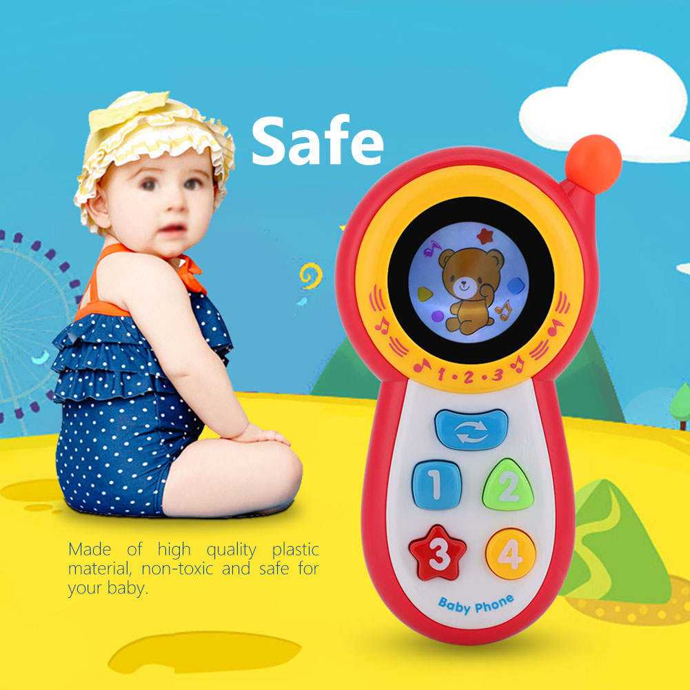 Mgaxyff Baby Mobile Toy Phone with Sound and Mirror,Educational Baby