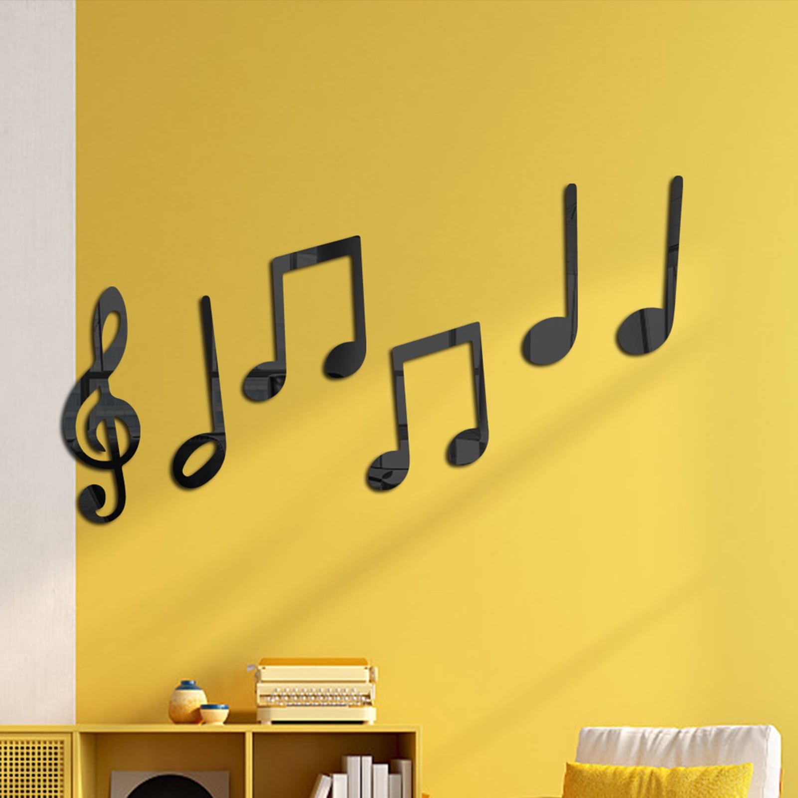 Musical Note Wall Decals, Creative Music Notes Notation Removable