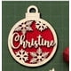thumbnail image 3 of Diferentes nombres personalizados, decoraciones navideñas con forma de copo de nieve para el hogar, tarjeta de lugar con nombre grabada con láser, decoración navideña, 3 of 5