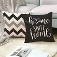 thumbnail image 3 of Black Grey White Pillow Covers 18x18 Inch Dahlia Floral Decor Throw Pillows Spring Summer Modern Geometry Flower Outdoor Decorative Cushion Cases for Sofa Couch Bed Decorations, 3 of 6