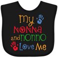 thumbnail image 3 of Inktastic My Nonna and Nonno Love Me Grandchild Boys or Girls Baby Bib, 3 of 4