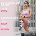 thumbnail image 3 of 6 Pairs Medical Sport Compression Socks - 15-21mmhg Graduated Knee-High Support for Men & Women, Ideal for Soccer, Running, and Nurses, 3 of 6