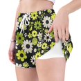 thumbnail image 4 of FORMRS Womens Swim Shorts Mesh Liner Quick Dry Casual Beach Board Bottom with Pockets, Sizes S-2XL, Green Flower Pattern, 4 of 9