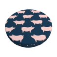 thumbnail image 1 of Balery Pig 1 Fundas de asiento para taburete de bar redondo de tela de terciopelo ajustables que protegen de arañazos y manchas para sillas de 14 a 17 pulgadas.-13 inch, 1 of 7