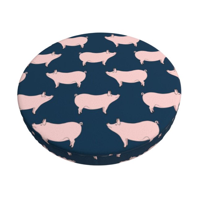 Balery Pig 1 Fundas de asiento para taburete de bar redondo de tela de terciopelo ajustables que protegen de arañazos y manchas para sillas de 14 a 17 pulgadas.-13 inch