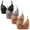 Black Bras for Women, variant on XS-4XL Bras for Women Plus Size 4 Pack Wireless Push Up Bralettes Casual Breathable Full Coverage Underwear Multipack Bra