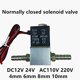 thumbnail image 2 of Válvula de compresor de 1/4" normalmente cerrada, válvulas solenoides neumáticas de aluminio, voltaje de CC de 12 V, 24 V, 110 V y 220 V, 2 vías para aire, agua y aceite, 2 of 5