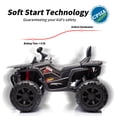 thumbnail image 6 of Hikiddo Kids ATV 4-Wheeler, 24 Volt 4WD Ride On Toys for Big Kids w/ 2 Seater, 4x200W Motor, 5.6Mph Max Speed -Black, 6 of 9