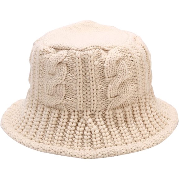 CoCopeaunts Women Bucket Hat Fashion Thickening Knitted Warm Fisherman Hat Men Fishing Outdoor Sunscreen Windproof Bucket Cap