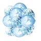 thumbnail image 3 of FELTECHELECTR 10 globos de látex de 30 cm con diseño de mapa del mundo y lentejuelas para decoración de fiestas (azul claro, lentejuelas azul claro), 3 of 6