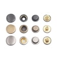 thumbnail image 4 of 100PCS Solid Copper Metal Buttons - 503 Four-Prong Snap Fasteners Concealed Face Buttons, 4 of 5
