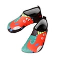 thumbnail image 5 of YOUYEDIAN Kids Boys Girls Swim Water Shoes, Toddler Kids Non-Slip Beach Shoes,Barefoot Sports Shoes Aqua Socks for Beach Outdoor Sports (Vermilion, 4 Big Kid), 5 of 5