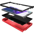 thumbnail image 3 of Designed for Samsung Galaxy Note 20 Ultra Heavy Duty Case, Triple Layer Protection Shockproof Dropproof Dustproof Anti-Scratch Phone Case Cover for Samsung Galaxy Note 20 Ultra,Red, 3 of 7