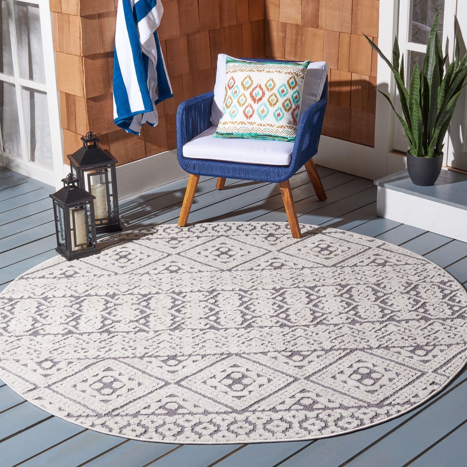 SAFAVIEH Cabana Allycia Geometric Indoor/Outdoor Area Rug