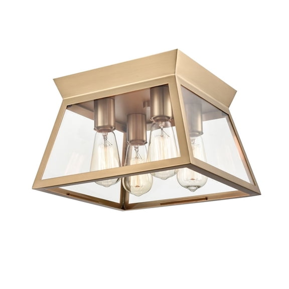 Artcraft Lighting Lucian 4 Light Flushmount Brushed Brass