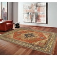 thumbnail image 3 of Canvello Serapi Hand-Knotted Rust/Ivory Wool Area Rug- 5'11" X 9', 3 of 3