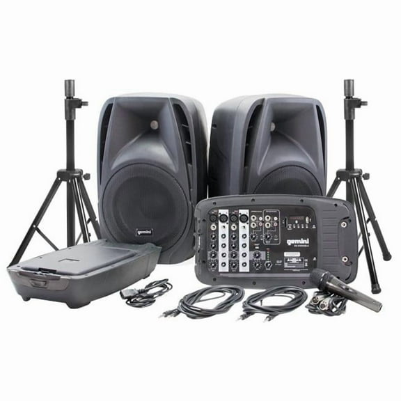 10 in. PA Audio Bluetooth with Mixer, Black
