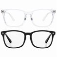 thumbnail image 1 of Eyeglasses Pro Acme Crystal Black Matte con marco cuadrado de 14,5 cm, 1 of 6