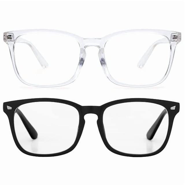 Eyeglasses Pro Acme Crystal Black Matte con marco cuadrado de 14,5 cm