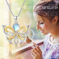 thumbnail image 4 of AOVEAO Butterfly Necklace 925 Sterling Silver Moonstone Pendant Necklaces Birthday Gifts Jewelry for Women Mom Daughter Wife, 4 of 6