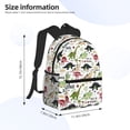thumbnail image 3 of Lafuoo Dinosaur Pattern Casual Backpack, Large Capacity Adjustable Shoulder Strap Computer Backpack, Unisex, Suitable for Campus, Business,Travel-One Size, 3 of 6