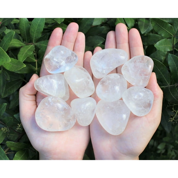 LARGE Clear Quartz Tumbled Stones: Choose How Many Pieces ('A' Grade)