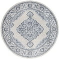 thumbnail image 3 of Madison Traditional 8' Round Cream and Gray Polypropylene Indoor Area Rug, 3 of 7
